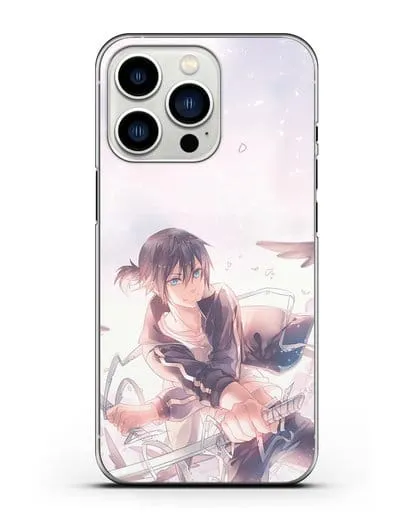 Чехол аниме Бездомный бог - Ято с хвостиком силиконовый для iPhone 13 Pro