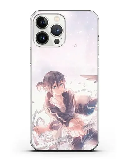 Чехол аниме Бездомный бог - Ято с хвостиком силиконовый для iPhone 13 Pro Max