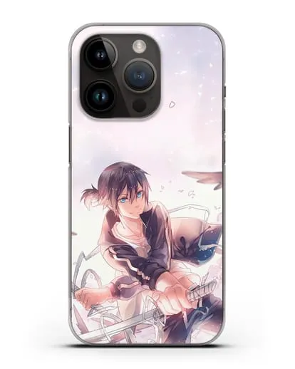 Чехол аниме Бездомный бог - Ято с хвостиком силиконовый для iPhone 14 Pro