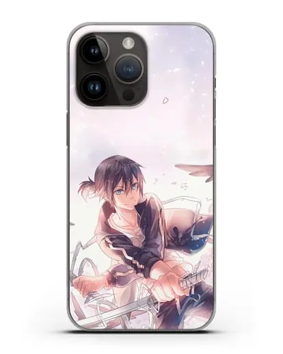 Чехол аниме Бездомный бог - Ято с хвостиком силиконовый для iPhone 14 Pro Max