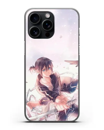 Чехол аниме Бездомный бог - Ято с хвостиком силиконовый для iPhone 15 Pro Max