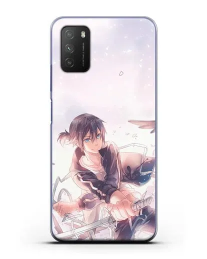 Чехол аниме Бездомный бог - Ято с хвостиком силиконовый для Xiaomi Poco M3