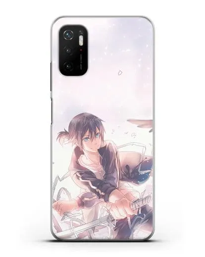 Чехол аниме Бездомный бог - Ято с хвостиком силиконовый для Xiaomi Poco M3 Pro