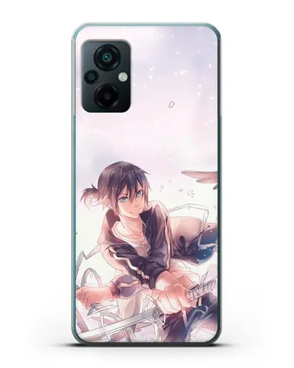 Чехол аниме Бездомный бог - Ято с хвостиком силиконовый для Xiaomi Poco M5