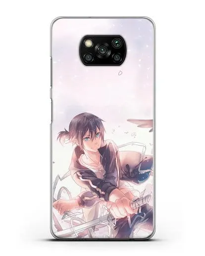 Чехол аниме Бездомный бог - Ято с хвостиком силиконовый для Xiaomi Poco X3 Pro