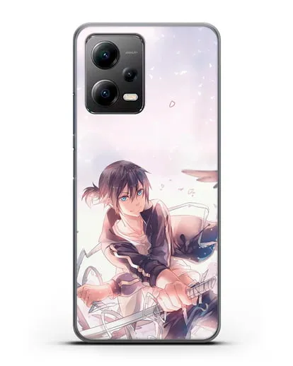 Чехол аниме Бездомный бог - Ято с хвостиком силиконовый для Xiaomi Poco X5