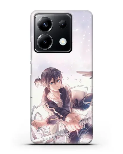 Чехол аниме Бездомный бог - Ято с хвостиком силиконовый для Xiaomi Poco X6
