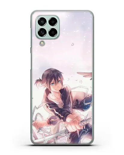 Чехол аниме Бездомный бог - Ято с хвостиком силиконовый для Samsung Galaxy M53 [SM-M536]