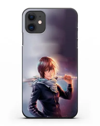 Чехол аниме Бездомный бог - Ято с мечом силиконовый для iPhone 11