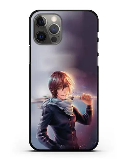 Чехол аниме Бездомный бог - Ято с мечом силиконовый для iPhone 12 Pro