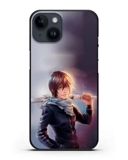 Чехол аниме Бездомный бог - Ято с мечом силиконовый для iPhone 14