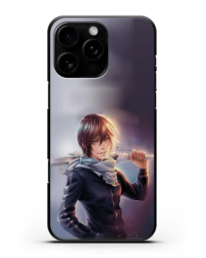 Чехол аниме Бездомный бог - Ято с мечом силиконовый для iPhone 16 Pro Max