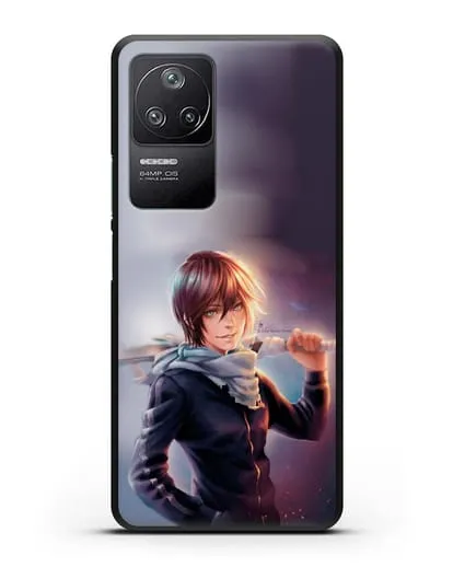 Чехол аниме Бездомный бог - Ято с мечом силиконовый для Xiaomi Poco F4