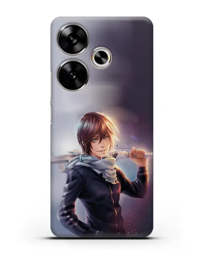 Чехол аниме Бездомный бог - Ято с мечом силиконовый для Xiaomi Poco F6