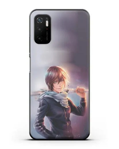 Чехол аниме Бездомный бог - Ято с мечом силиконовый для Xiaomi Poco M3 Pro