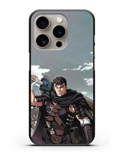 Чехол аниме Берсерк - Гатс силиконовый для iPhone 15 Pro