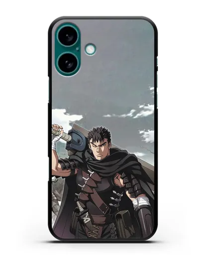 Чехол аниме Берсерк - Гатс силиконовый для iPhone 16 Plus