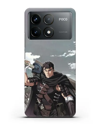 Чехол аниме Берсерк - Гатс силиконовый для Xiaomi Poco F6 Pro