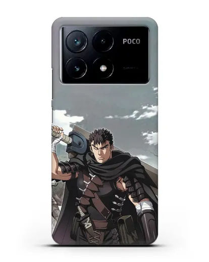 Чехол аниме Берсерк - Гатс силиконовый для Xiaomi Poco X6 Pro