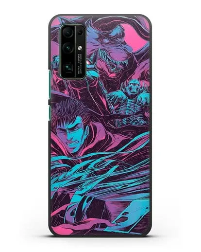 Чехол аниме Берсерк - Гатс против монстров силиконовый для Honor 30