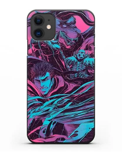 Чехол аниме Берсерк - Гатс против монстров силиконовый для iPhone 11