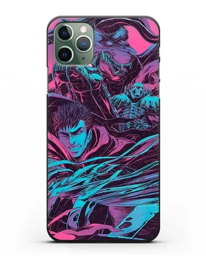 Чехол аниме Берсерк - Гатс против монстров силиконовый для iPhone 11 Pro Max