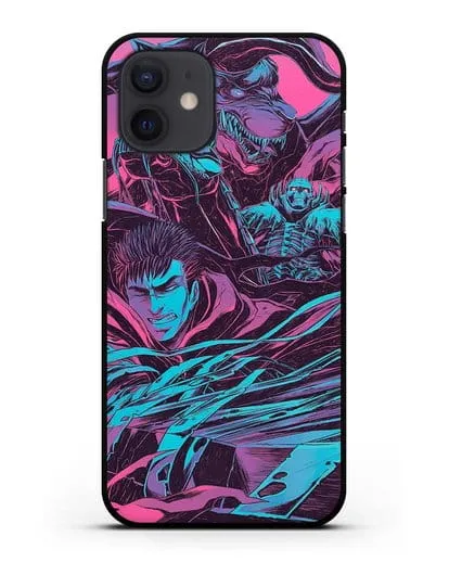 Чехол аниме Берсерк - Гатс против монстров силиконовый для iPhone 12