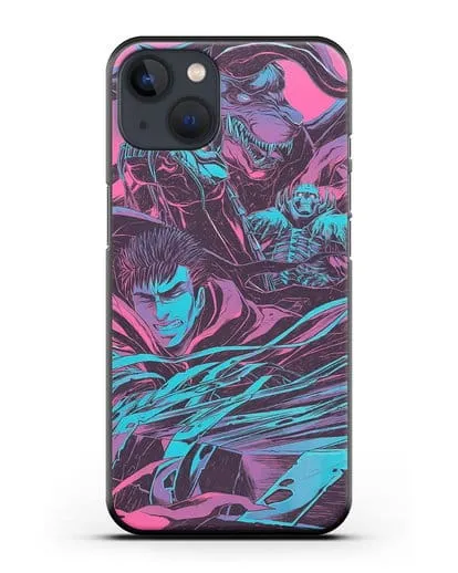 Чехол аниме Берсерк - Гатс против монстров силиконовый для iPhone 13 Mini