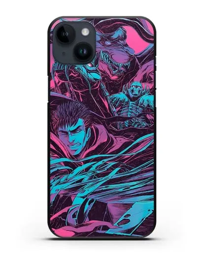 Чехол аниме Берсерк - Гатс против монстров силиконовый для iPhone 14 Plus