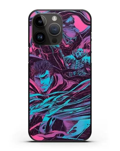 Чехол аниме Берсерк - Гатс против монстров силиконовый для iPhone 14 Pro Max