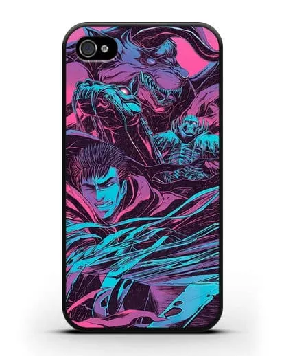 Чехол аниме Берсерк - Гатс против монстров силиконовый для iPhone 4/4s