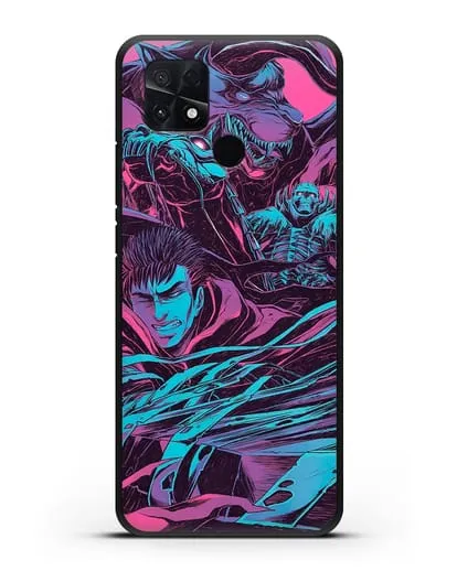 Чехол аниме Берсерк - Гатс против монстров силиконовый для Xiaomi Poco C40