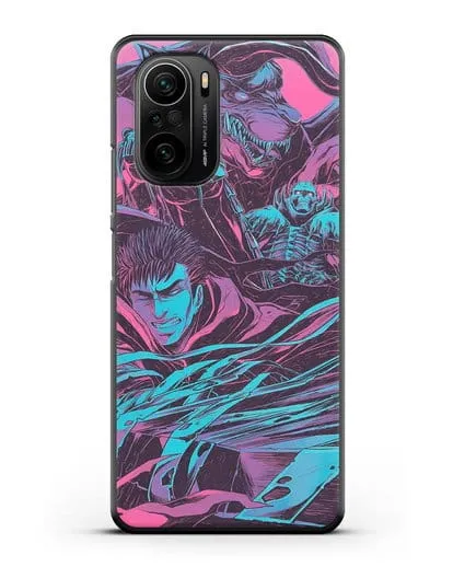 Чехол аниме Берсерк - Гатс против монстров силиконовый для Xiaomi Poco F3