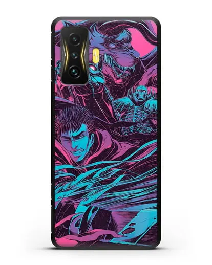 Чехол аниме Берсерк - Гатс против монстров силиконовый для Xiaomi Poco F4 GT