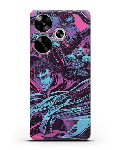 Чехол аниме Берсерк - Гатс против монстров силиконовый для Xiaomi Poco F6