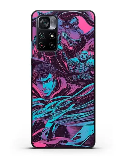 Чехол аниме Берсерк - Гатс против монстров силиконовый для Xiaomi Poco M4 Pro 5G