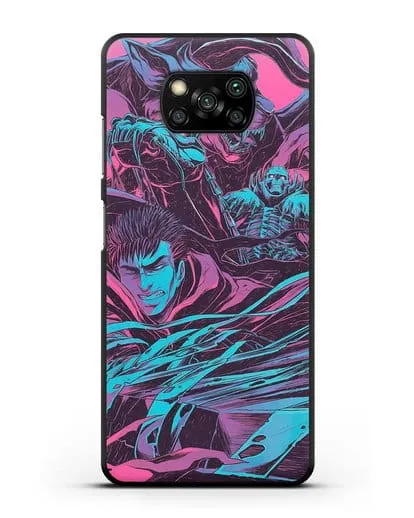 Чехол аниме Берсерк - Гатс против монстров силиконовый для Xiaomi Poco X3