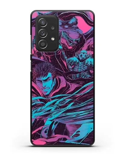 Чехол аниме Берсерк - Гатс против монстров силиконовый для Samsung Galaxy A53