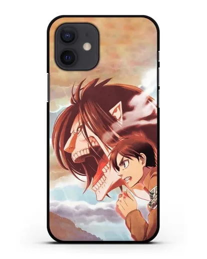 Чехол аниме Атака Титанов - Эрен в ярости силиконовый для iPhone 12