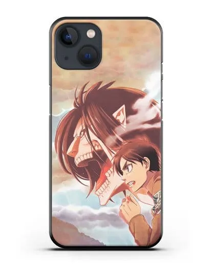 Чехол аниме Атака Титанов - Эрен в ярости силиконовый для iPhone 13 Mini
