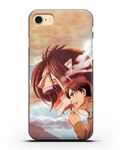 Чехол аниме Атака Титанов - Эрен в ярости силиконовый для iPhone 7