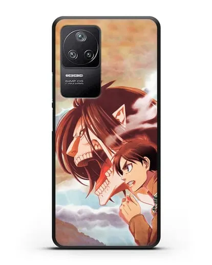 Чехол аниме Атака Титанов - Эрен в ярости силиконовый для Xiaomi Poco F4