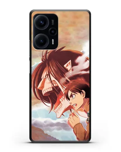 Чехол аниме Атака Титанов - Эрен в ярости силиконовый для Xiaomi Poco F5