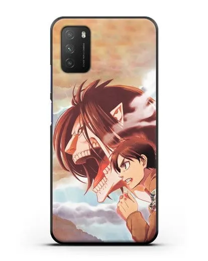 Чехол аниме Атака Титанов - Эрен в ярости силиконовый для Xiaomi Poco M3