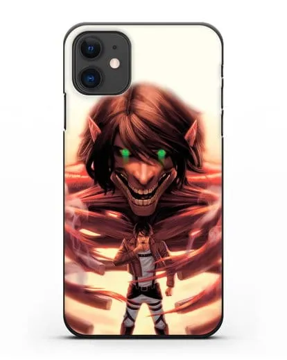 Чехол аниме Атака Титанов - Превращение силиконовый для iPhone 11