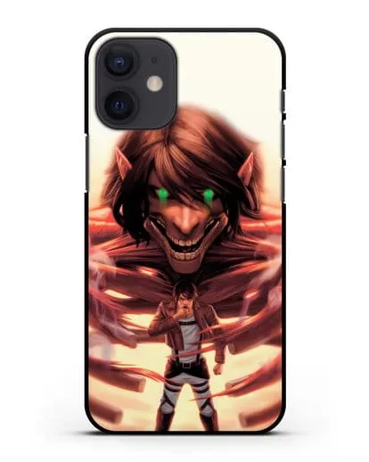 Чехол аниме Атака Титанов - Превращение силиконовый для iPhone 12 mini
