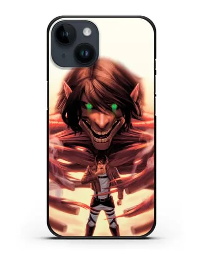 Чехол аниме Атака Титанов - Превращение силиконовый для iPhone 14