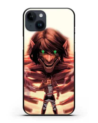 Чехол аниме Атака Титанов - Превращение силиконовый для iPhone 14 Plus
