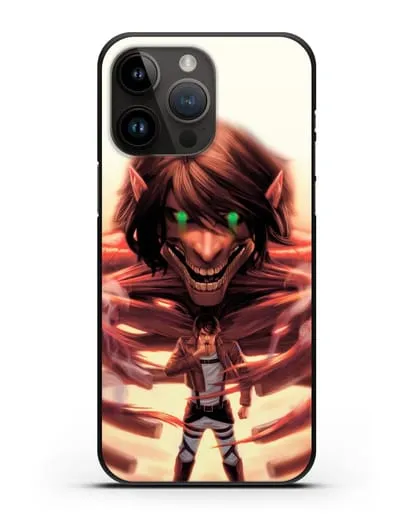 Чехол аниме Атака Титанов - Превращение силиконовый для iPhone 14 Pro Max