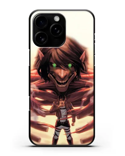 Чехол аниме Атака Титанов - Превращение силиконовый для iPhone 16 Pro Max